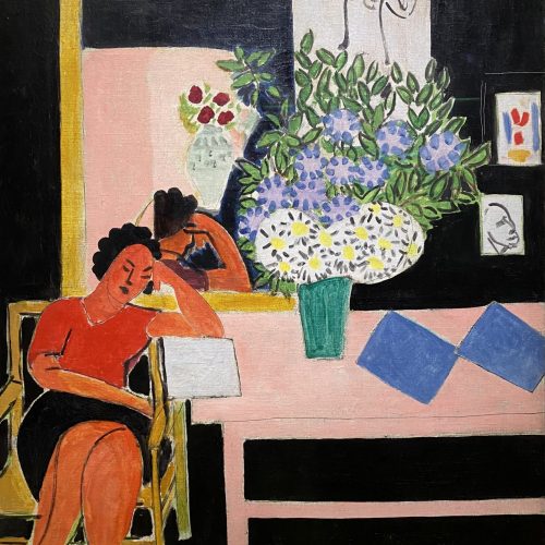 Liseuse sur fond noir - Henri Matisse - 1939. Crédit photo : Perla Msika.