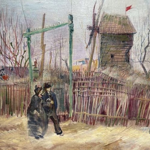 Scène de rue à Montmartre ( Impasse des deux frères et le Moulin à Poivre ) - Vincent Van Gogh - 1887