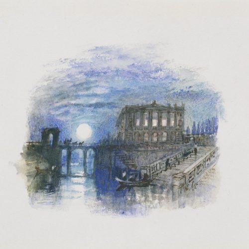 from Watercolours Related to Samuel Rogers's Italy, A Villa. Moon-Light (A Villa on the Night of a Festa di Ballo), for Rogers's 'Italy'